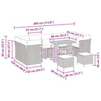 Gartensofa-set 10 pcs Beige Poly-Rattan