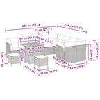 Gartensofa-set 12 pcs Beige Poly-Rattan