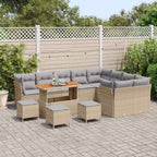 Gartensofa-set 13 pcs Beige Poly-Rattan