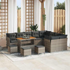 Gartensofa-set 13 pcs Grau Poly-Rattan