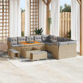 Gartensofa-set 13 pcs Beige Poly-Rattan