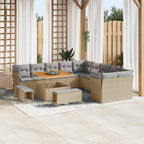 Gartensofa-set 13 pcs Beige Poly-Rattan