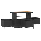 Gartensofa-set 14 pcs Schwarz Poly-Rattan