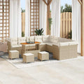 Gartensofa-set 14 pcs Beige Poly-Rattan