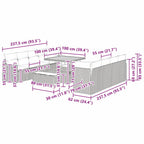 Gartensofa-set 11 pcs Grau Poly-Rattan
