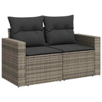 Gartensofa-set 12 pcs Grau Poly-Rattan