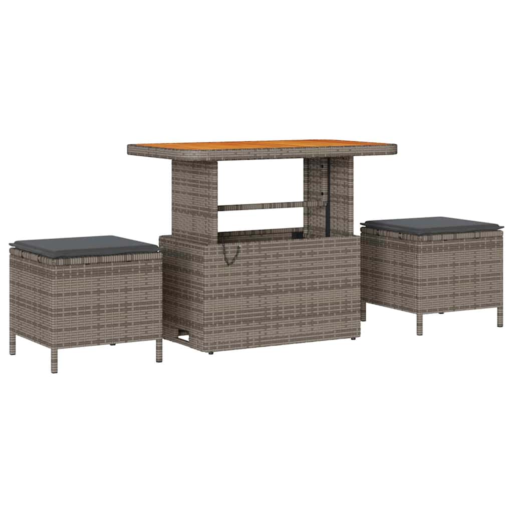 Gartensofa-set 12 pcs Grau Poly-Rattan