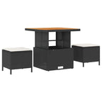 Garten-Sofa-Set 10 pcs Schwarz Poly-Rattan