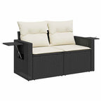 Garten-Sofa-Set 10 pcs Schwarz Poly-Rattan