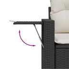Garten-Sofa-Set 10 pcs Schwarz Poly-Rattan