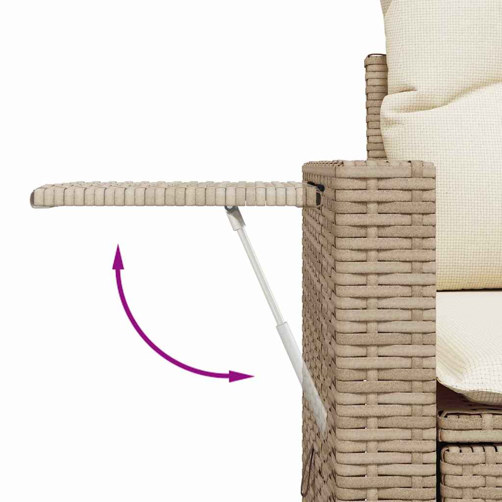 Garten-Sofa-Set 10 pcs Beige Poly-Rattan
