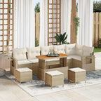 Gartensofa-set 10 pcs Beige Poly-Rattan