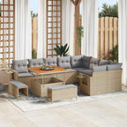 Gartensofa-set 12 pcs Beige Poly-Rattan