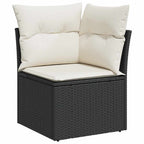 Gartensofa-set 13 pcs Schwarz Poly-Rattan