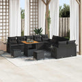 Gartensofa-set 13 pcs Schwarz Poly-Rattan