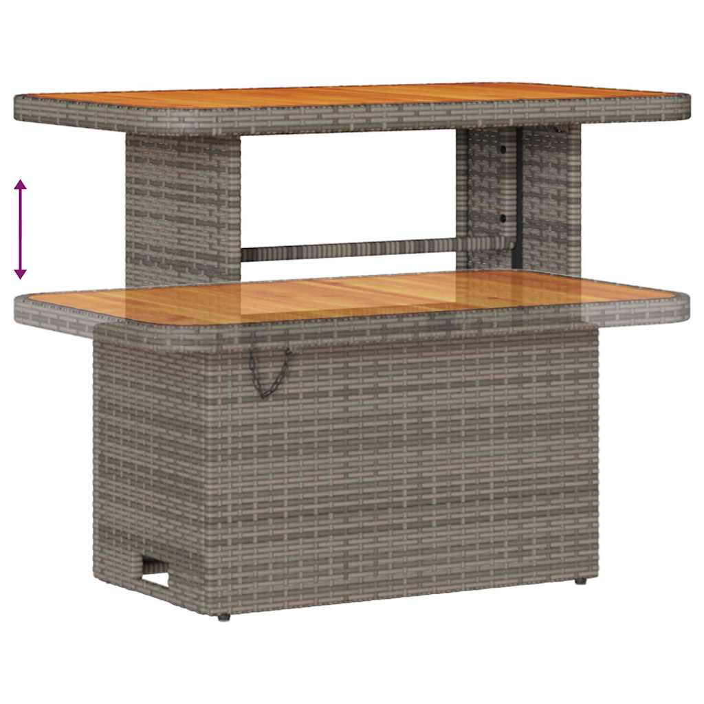 Gartensofa-set 9 pcs Grau Poly-Rattan