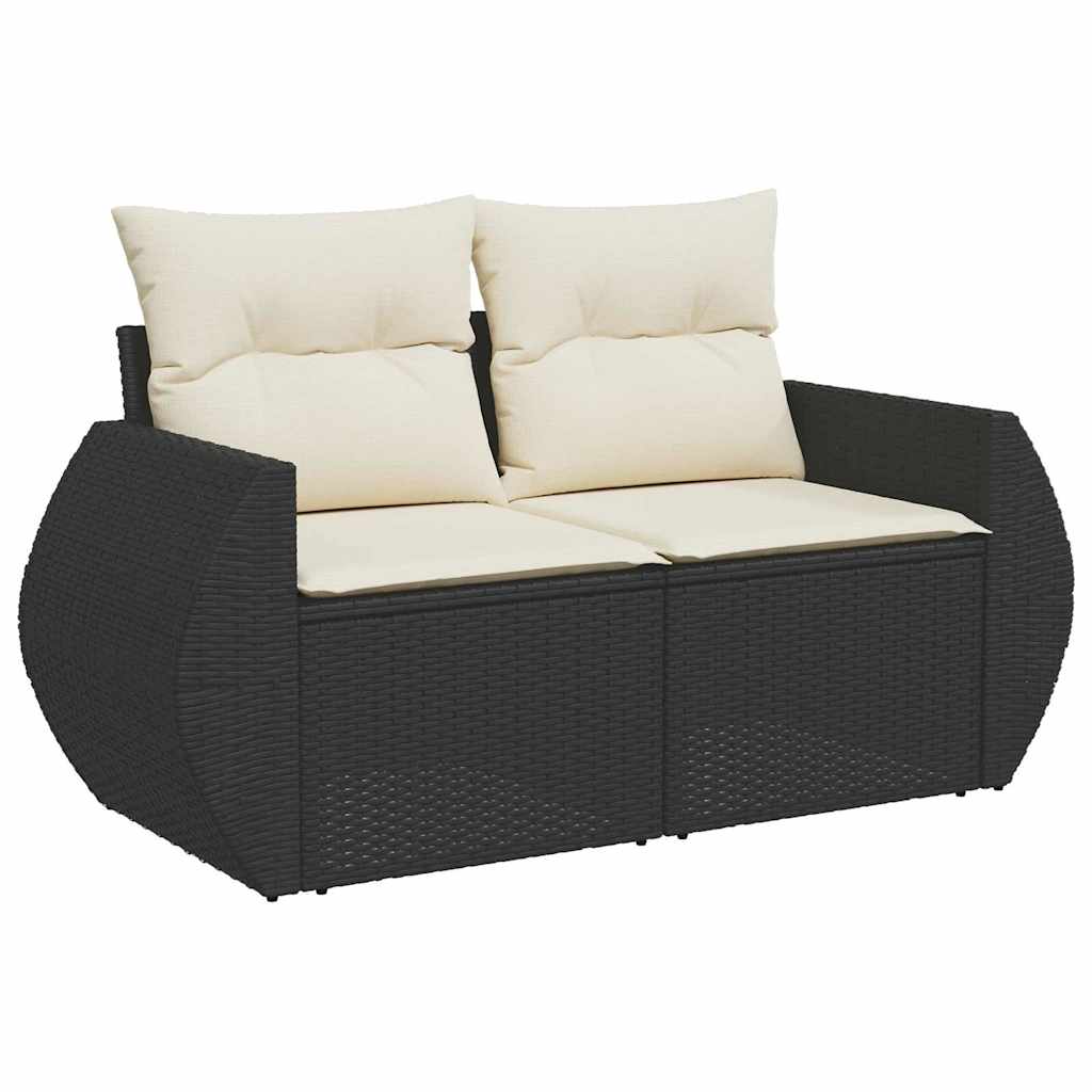 Gartensofa-set 13 pcs Schwarz Poly-Rattan