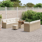 Gartensofa-set 11 pcs Beige Poly-Rattan