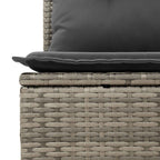 Gartensofa-set 9 pcs Grau Poly-Rattan