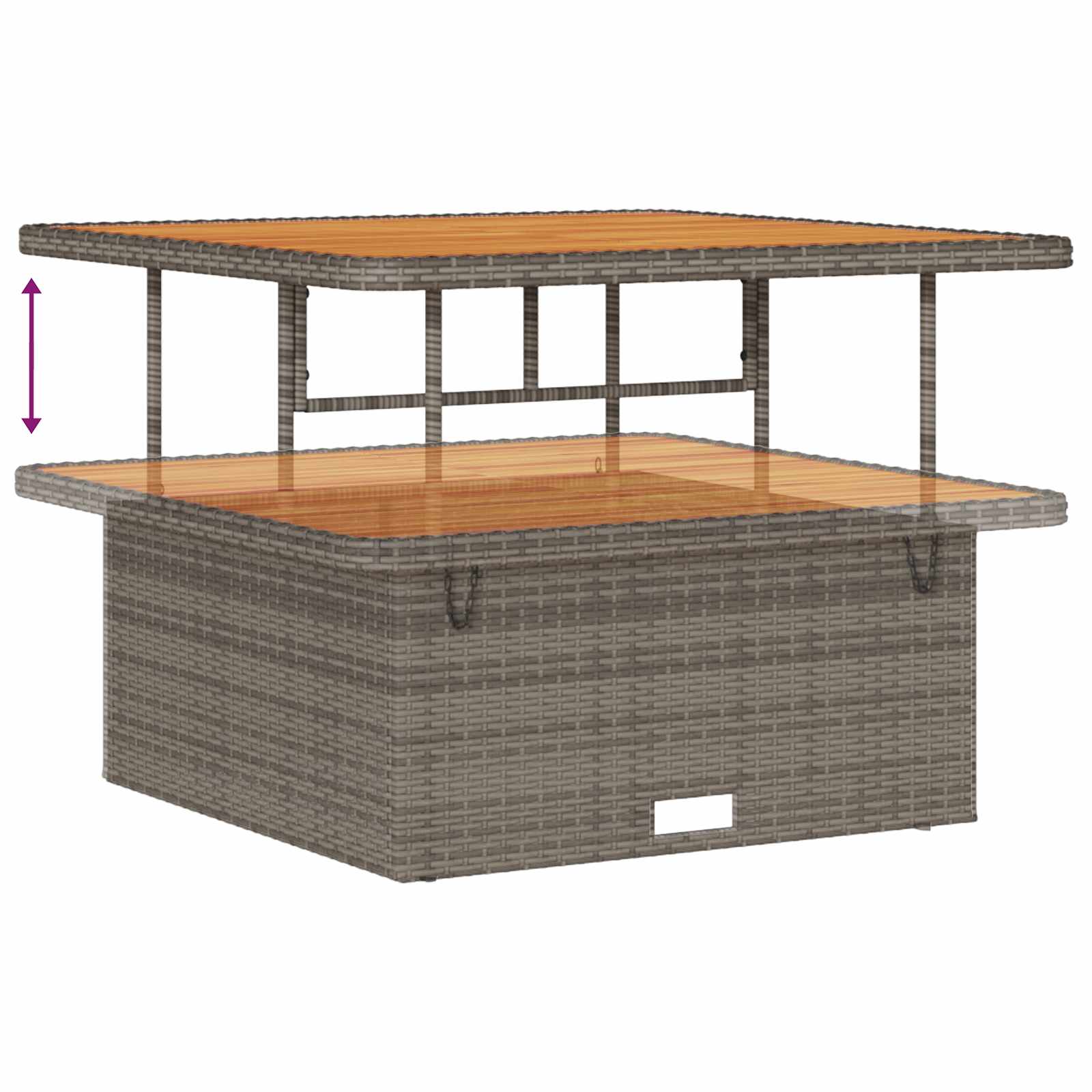 Gartensofa-set 9 pcs Grau Poly-Rattan