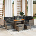 Gartensofa-set 10 pcs Grau Poly-Rattan