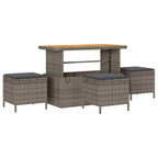 Gartensofa-set 10 pcs Grau Poly-Rattan
