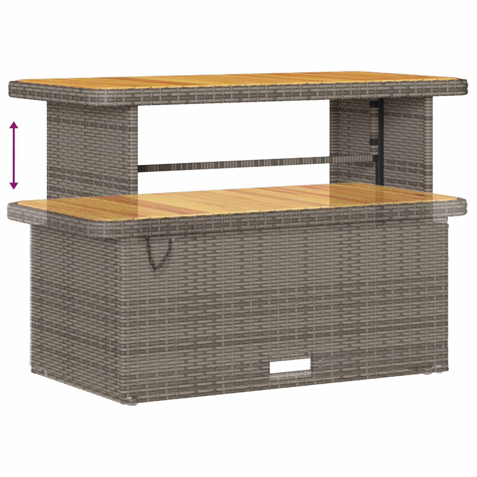 Gartensofa-set 10 pcs Grau Poly-Rattan