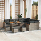 Gartensofa-set 13 pcs Grau Poly-Rattan