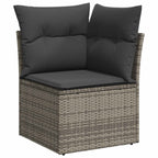 Gartensofa-set 13 pcs Grau Poly-Rattan