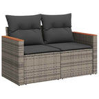 Gartensofa-set 13 pcs Grau Poly-Rattan