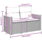 Gartensofa-set 13 pcs Grau Poly-Rattan