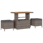 Gartensofa-set 13 pcs Grau Poly-Rattan