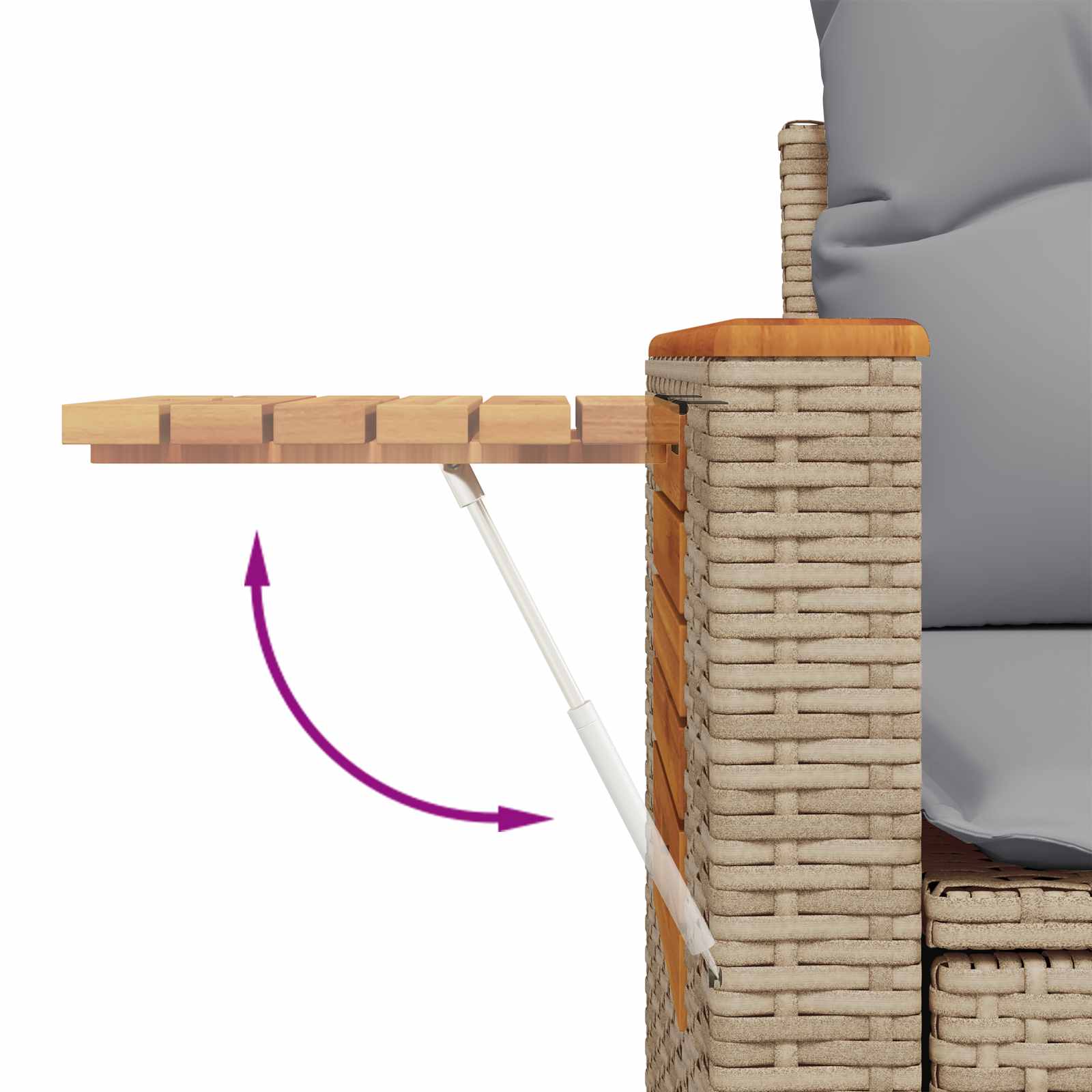 Gartensofa-set 8 pcs Beige Poly-Rattan