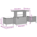 Gartensofa-set 10 pcs Beige Poly-Rattan