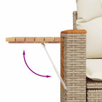 Gartensofa-set 11 pcs Beige Poly-Rattan