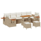 Gartensofa-set 10 pcs Beige Poly-Rattan