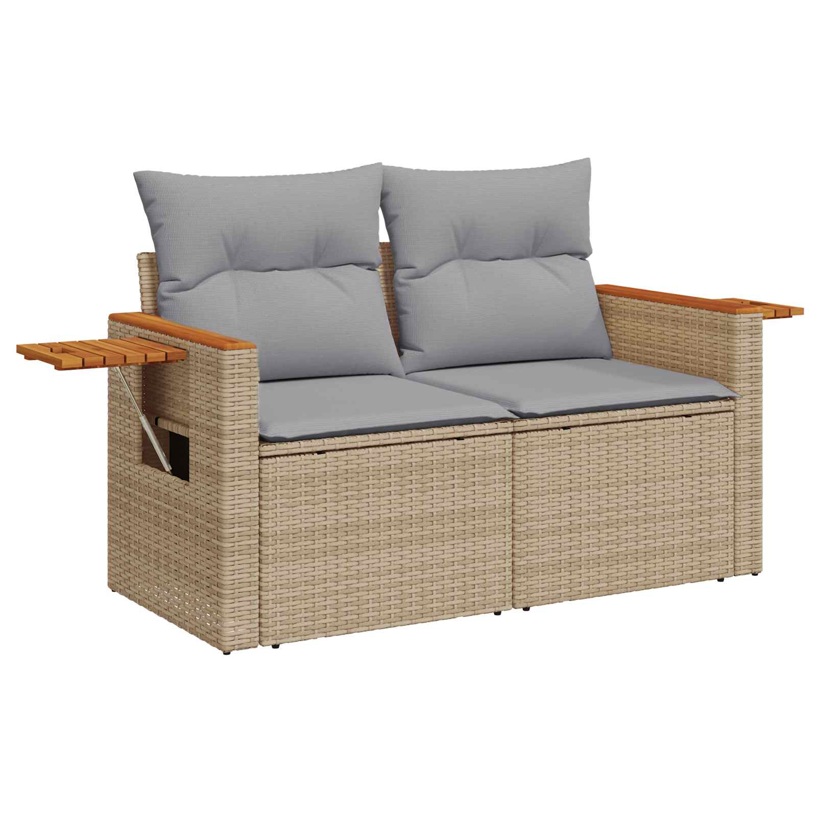 Gartensofa-set 8 pcs Beige Poly-Rattan