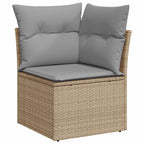 Gartensofa-set 8 pcs Beige Poly-Rattan