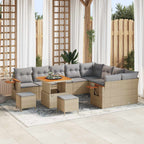 Gartensofa-set 12 pcs Beige Poly-Rattan