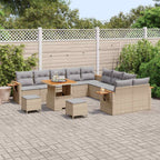 Gartensofa-set 13 pcs Beige Poly-Rattan