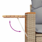 Gartensofa-set 13 pcs Beige Poly-Rattan