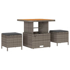 Gartensofa-set mit Kissen 11 pcs Grau