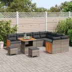 Gartensofa-set mit Kissen 12 pcs Grau
