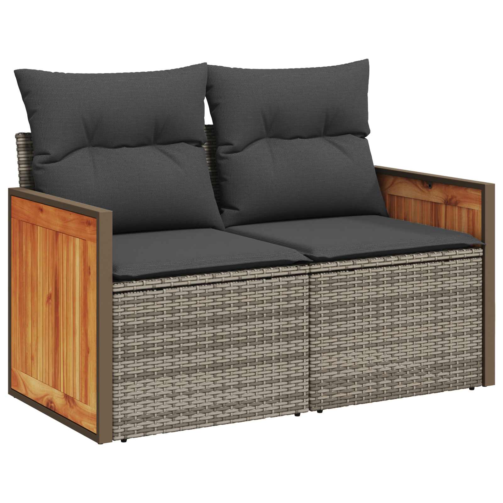 Gartensofa-set mit Kissen 13 pcs Grau