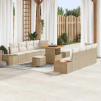 Gartensofa-set mit Kissen 11 pcs Beige und Creme