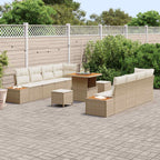Gartensofa-set mit Kissen 11 pcs Beige und Creme
