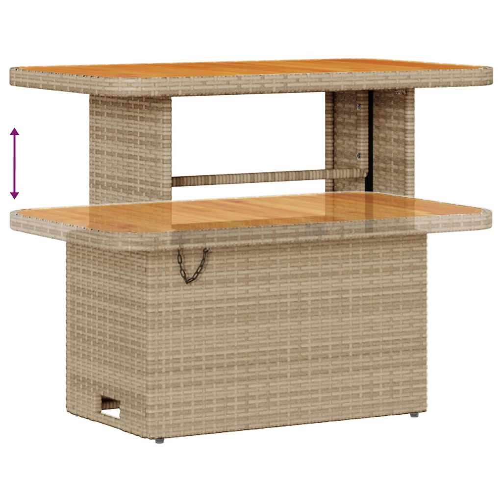 Garten-Sofa-Set mit Kissen mit Speicher 9 pcs Beige und Creme