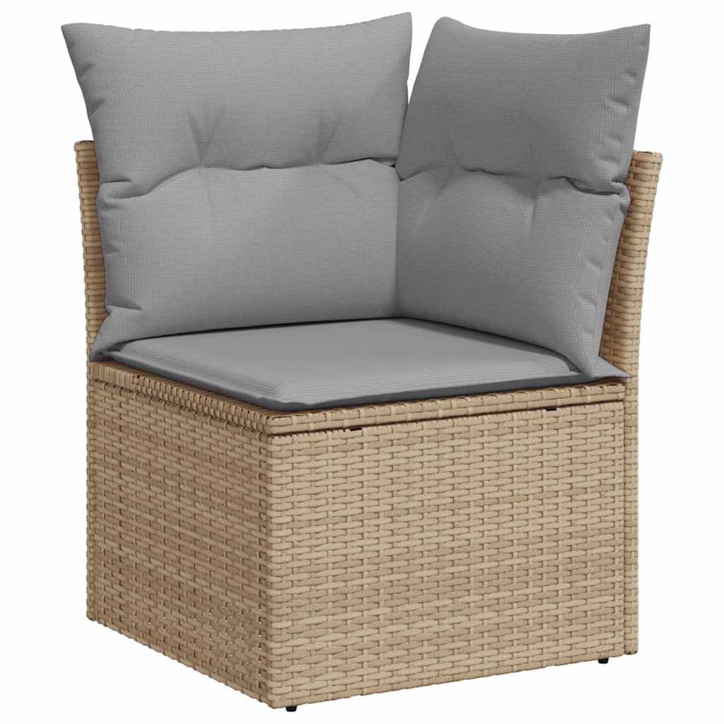 Garten-Sofa-Set mit Kissen 12 pcs Beige und Hellgrau