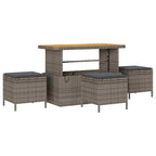 Garten-Sofa-Set mit Kissen mit Speicher 13 pcs Grau