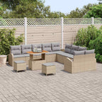 Garten-Sofa-Set mit Kissen 13 pcs Beige und Hellgrau